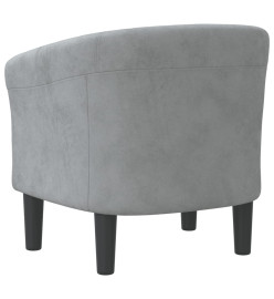 Fauteuil cabriolet gris foncé velours