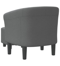 Fauteuil cabriolet avec repose-pied gris foncé tissu