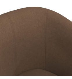 Fauteuil cabriolet avec repose-pied marron tissu