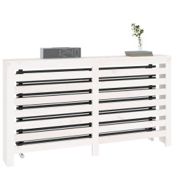 Cache-radiateur Blanc 153x19x84 cm Bois massif de pin