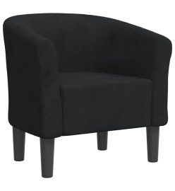 Fauteuil cabriolet noir velours