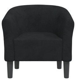 Fauteuil cabriolet noir velours