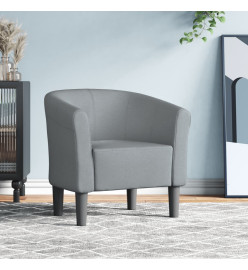 Fauteuil cabriolet gris clair tissu