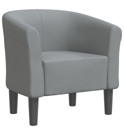 Fauteuil cabriolet gris clair tissu