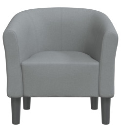 Fauteuil cabriolet gris clair tissu