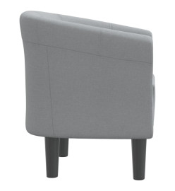 Fauteuil cabriolet gris clair tissu