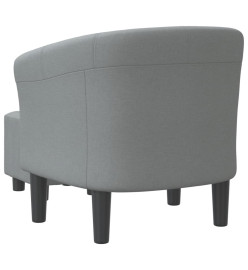 Fauteuil cabriolet avec repose-pied gris clair tissu