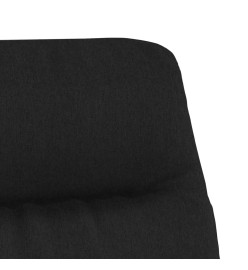 Chaise de relaxation Noir Tissu