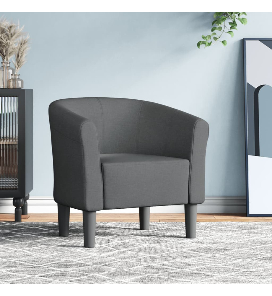 Fauteuil cabriolet gris foncé tissu