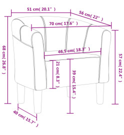 Fauteuil cabriolet gris foncé tissu