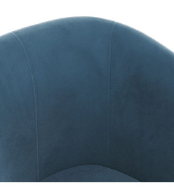 Fauteuil cabriolet avec repose-pied bleu foncé velours