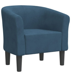 Fauteuil cabriolet bleu foncé velours