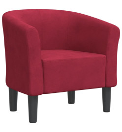 Fauteuil cabriolet rouge bordeaux velours