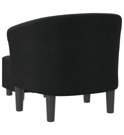 Fauteuil cabriolet avec repose-pied noir tissu