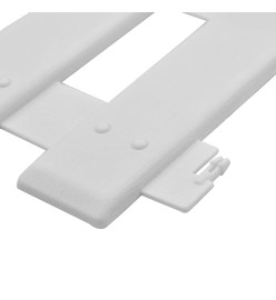 Bordures de pelouse 25 pcs Blanc 10 m PP