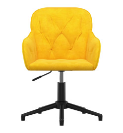 Chaise pivotante de bureau Jaune Velours