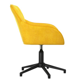 Chaise pivotante de bureau Jaune Velours