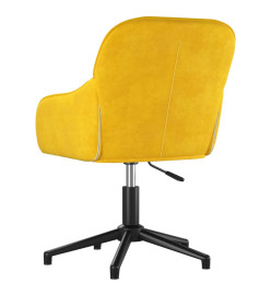 Chaise pivotante de bureau Jaune Velours