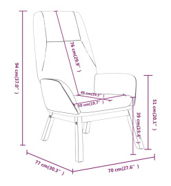 Chaise de relaxation Gris clair Tissu