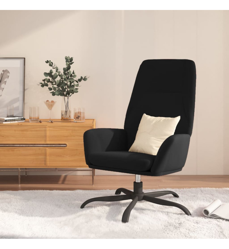 Chaise de relaxation Noir Velours