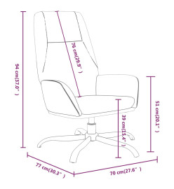 Chaise de relaxation Noir Velours