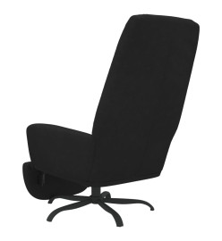 Chaise de relaxation avec repose-pied Noir Velours