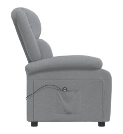 Fauteuil inclinable électrique Gris clair Tissu