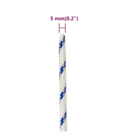 Corde de bateau Blanc 5 mm 500 m Polypropylène