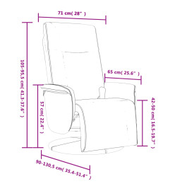 Fauteuil inclinable de massage repose-pieds blanc similicuir