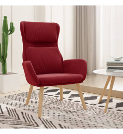 Chaise de relaxation Rouge bordeaux Velours