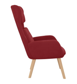 Chaise de relaxation Rouge bordeaux Velours