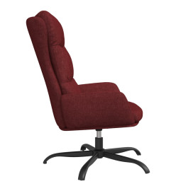 Chaise de relaxation avec tabouret Rouge bordeaux Tissu