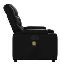 Fauteuil de massage inclinable Noir Similicuir