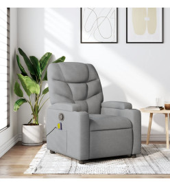 Fauteuil de massage inclinable Gris clair Tissu