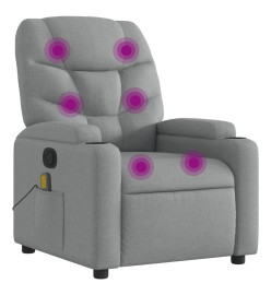 Fauteuil de massage inclinable Gris clair Tissu