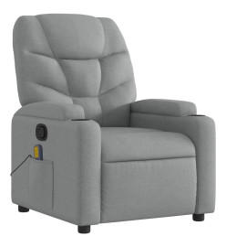 Fauteuil de massage inclinable Gris clair Tissu