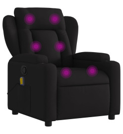 Fauteuil de massage inclinable Noir Tissu