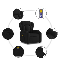 Fauteuil de massage inclinable Noir Tissu