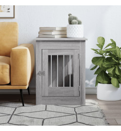 Meuble de cage pour chiens sonoma gris 55x80x68 cm