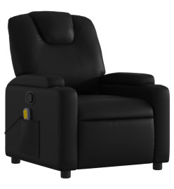 Fauteuil de massage inclinable Noir Similicuir