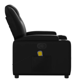 Fauteuil de massage inclinable Noir Similicuir