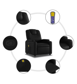 Fauteuil de massage inclinable Noir Similicuir