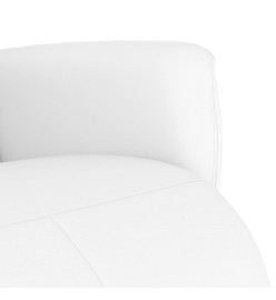 Fauteuil inclinable avec repose-pieds blanc similicuir