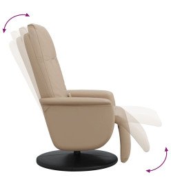 Fauteuil inclinable de massage repose-pieds cappuccino