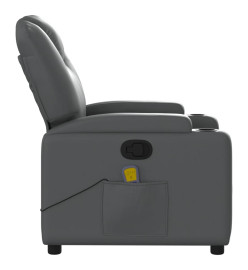 Fauteuil de massage inclinable Gris Similicuir