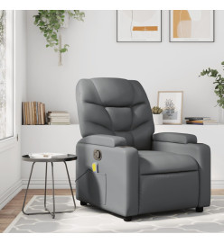 Fauteuil de massage inclinable Gris Similicuir