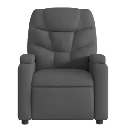 Fauteuil de massage inclinable Gris foncé Tissu