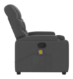 Fauteuil de massage inclinable Gris foncé Tissu