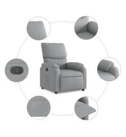 Fauteuil inclinable Gris clair Tissu