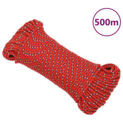 Corde de bateau Rouge 4 mm 500 m Polypropylène